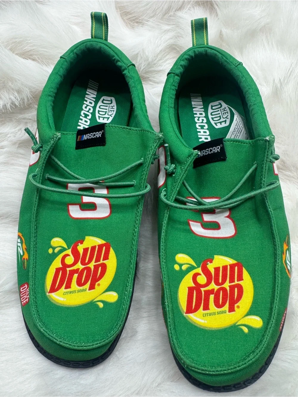 Nascar Green & Yellow Sun Drop Slip-On Loafers